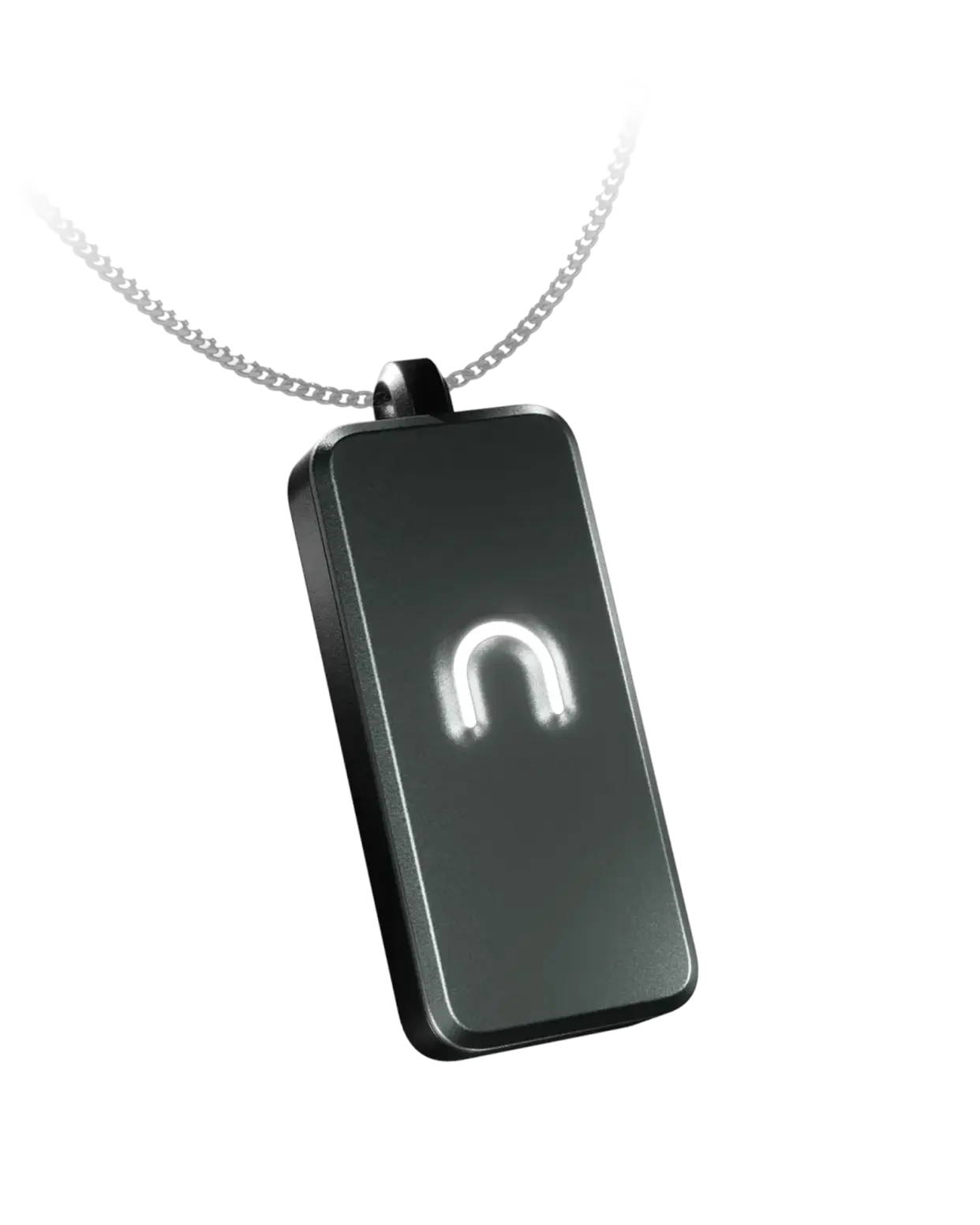 The NeoSapien Neo One device, a wearable pendant that captures frontline conversations